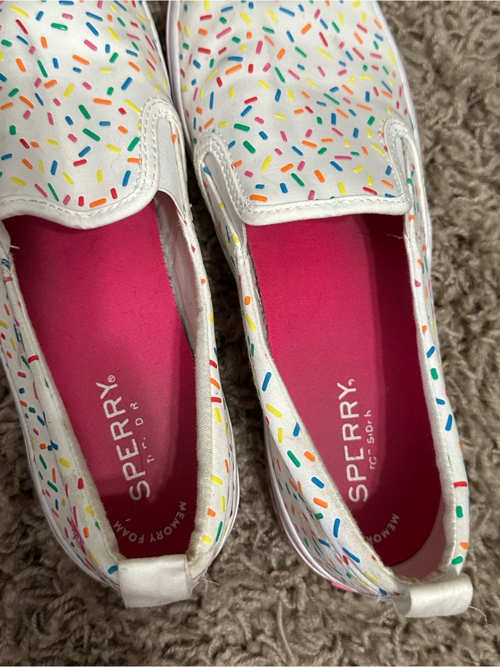 Sperry Sprinkle Slip-On Shoes - White with Multicolor Sprinkles - Picture 10 of 11